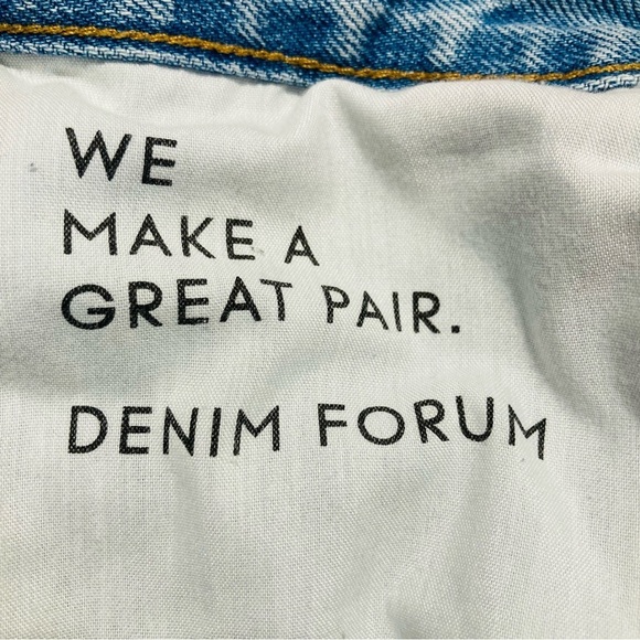 DENIM FORUM Sz 27 The Yoko Light Wash Distressed Denim  Jeans Shorts by Aritzia - Picture 15 of 16